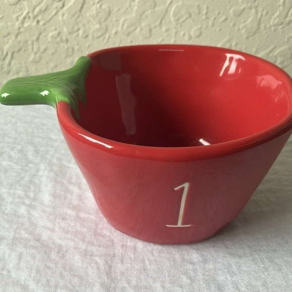 Rae Dunn: Ceramic Vegetable Measuring Cups- 1/4, 1/3, 1/2, 1 cups - Picture 9 of 16